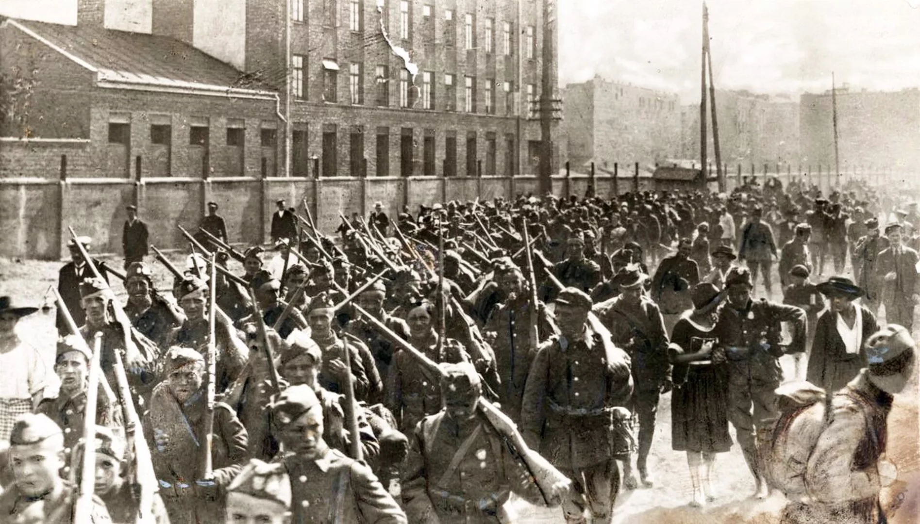 Żołnierze biorący udział w bitwie warszawskiej
