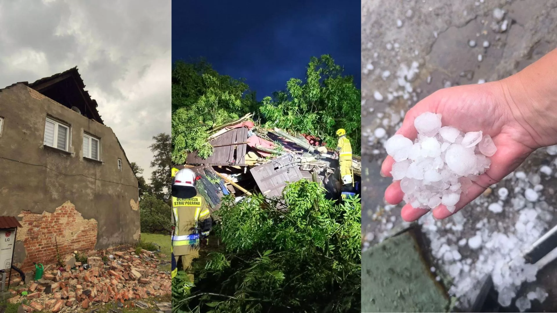 Nawałnice przeszły przez południe Polski. Podtopienia, zerwane dachy i duży grad