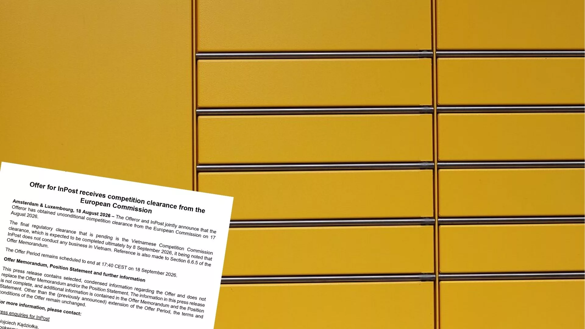 InPost coraz bliżej wielkiego przejęcia. FedEx będzie jednym z głównych właścicieli