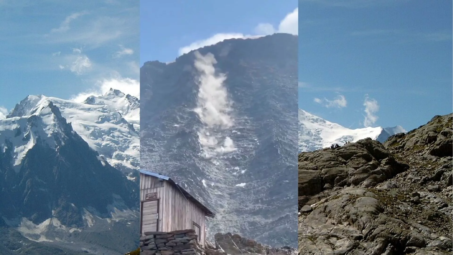 "Kamienie wielkości samochodów" runęły z Mont Blanc. Alpinista nagrał wszystko kamerą na kasku