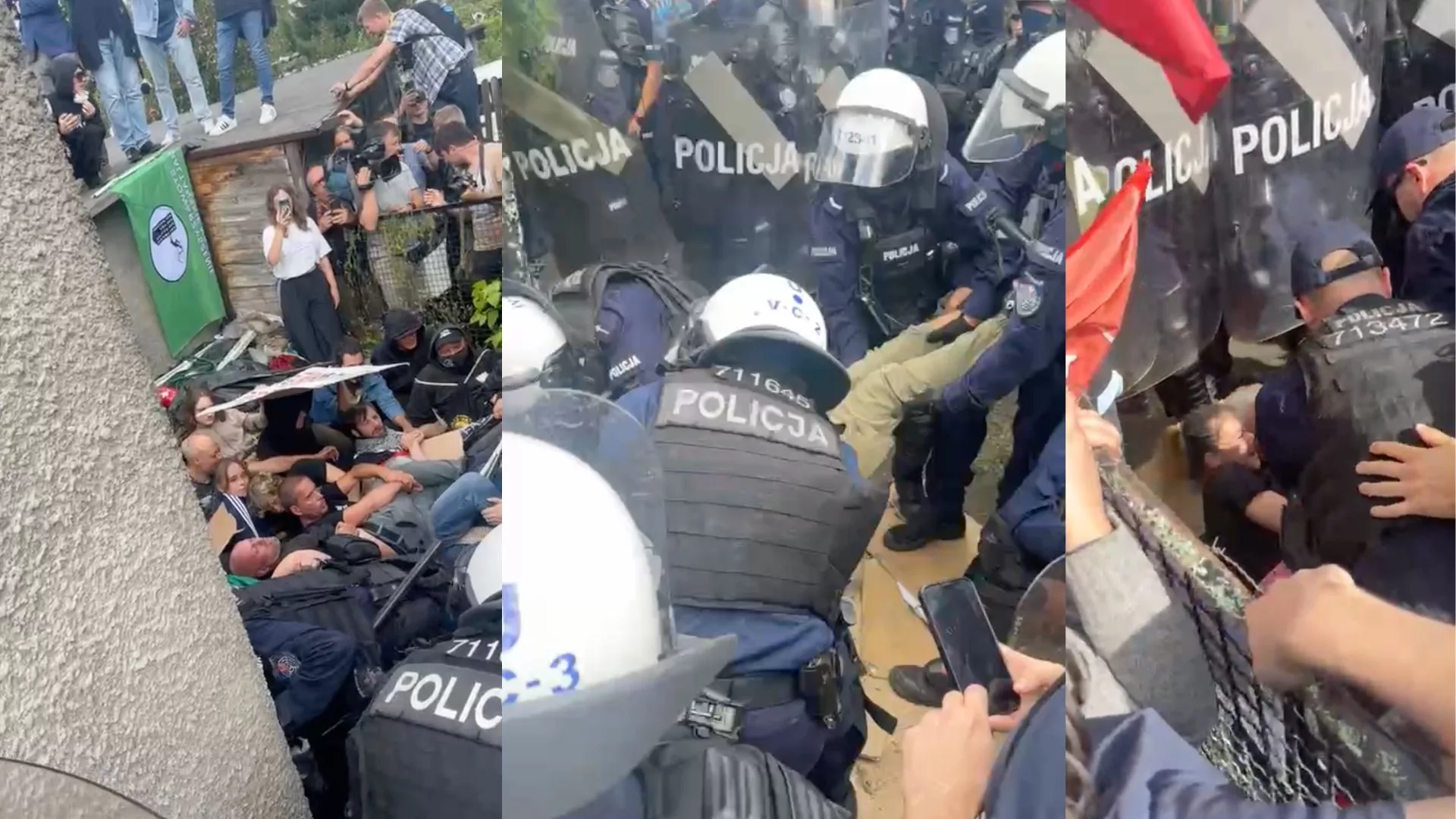 Napięta eksmisja na Osiedlu Maltańskim w Poznaniu. Policja usuwa protestujących