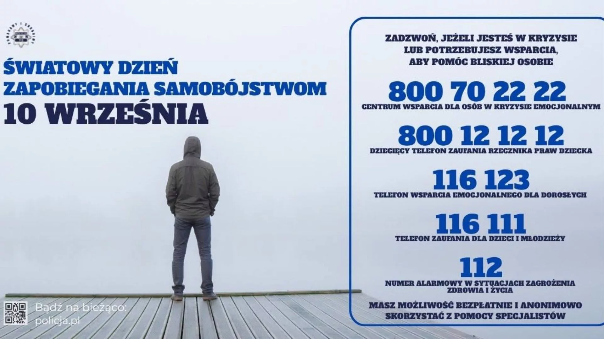 Światowy Dzień Zapobiegania Samobójstwom. Tysiące policyjnych interwencji wobec osób w kryzysie