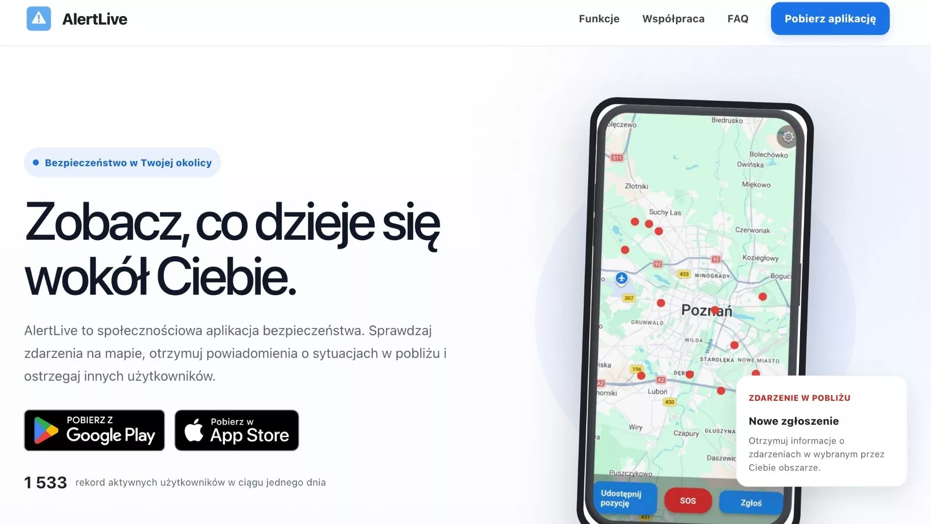 Polska aplikacja pokazuje zagrożenia w okolicy. Zgłoszenia dodają sami mieszkańcy