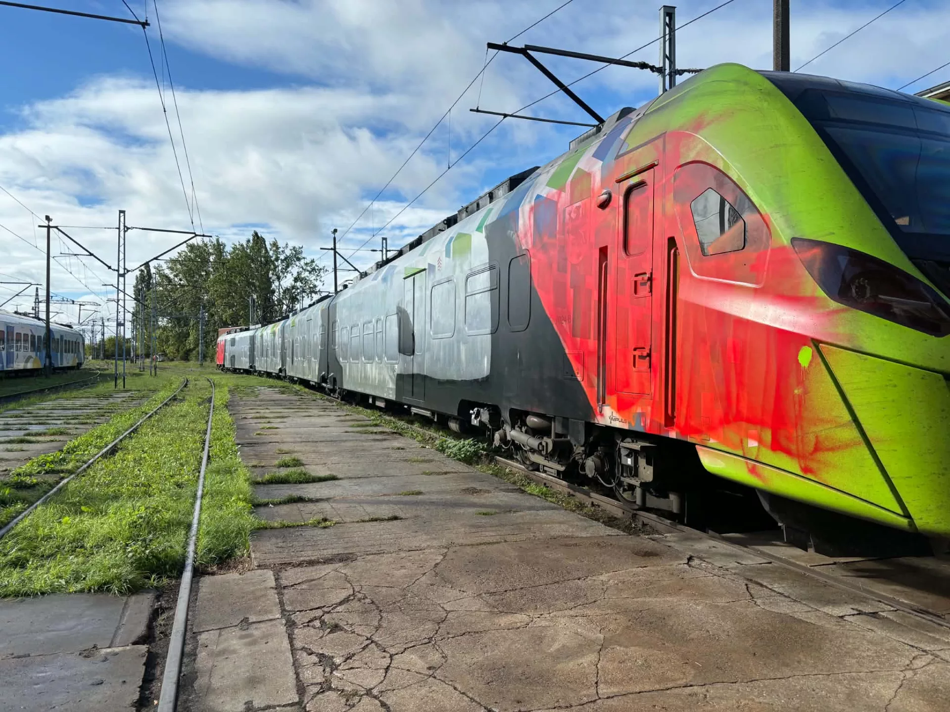 Zatrzymali pociąg i pokryli go graffiti. Pięć osób zatrzymanych, straty to 138 tys. zł