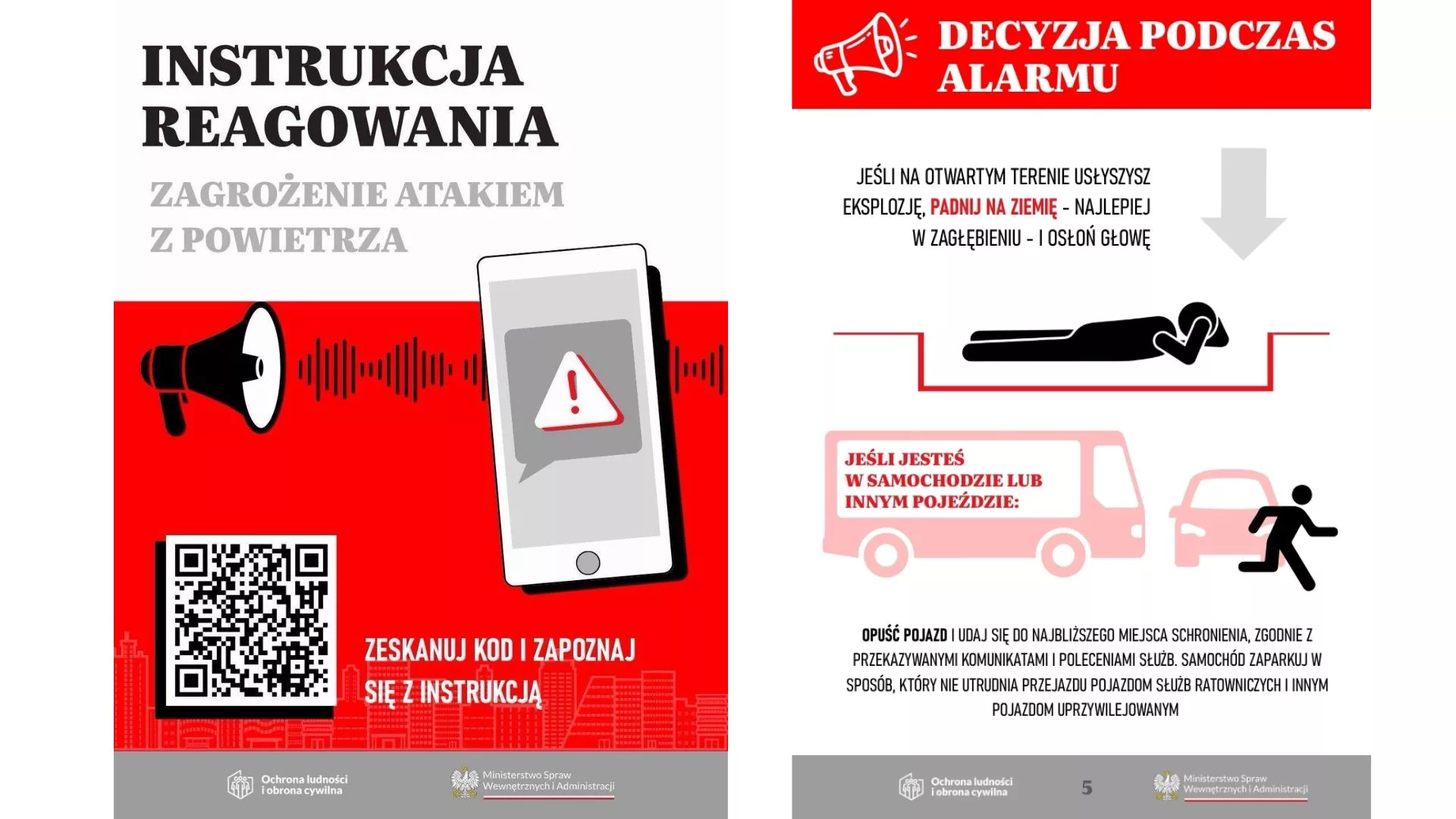 Co robić podczas zagrożenia atakiem z powietrza? MSWiA opublikowało nową instrukcję