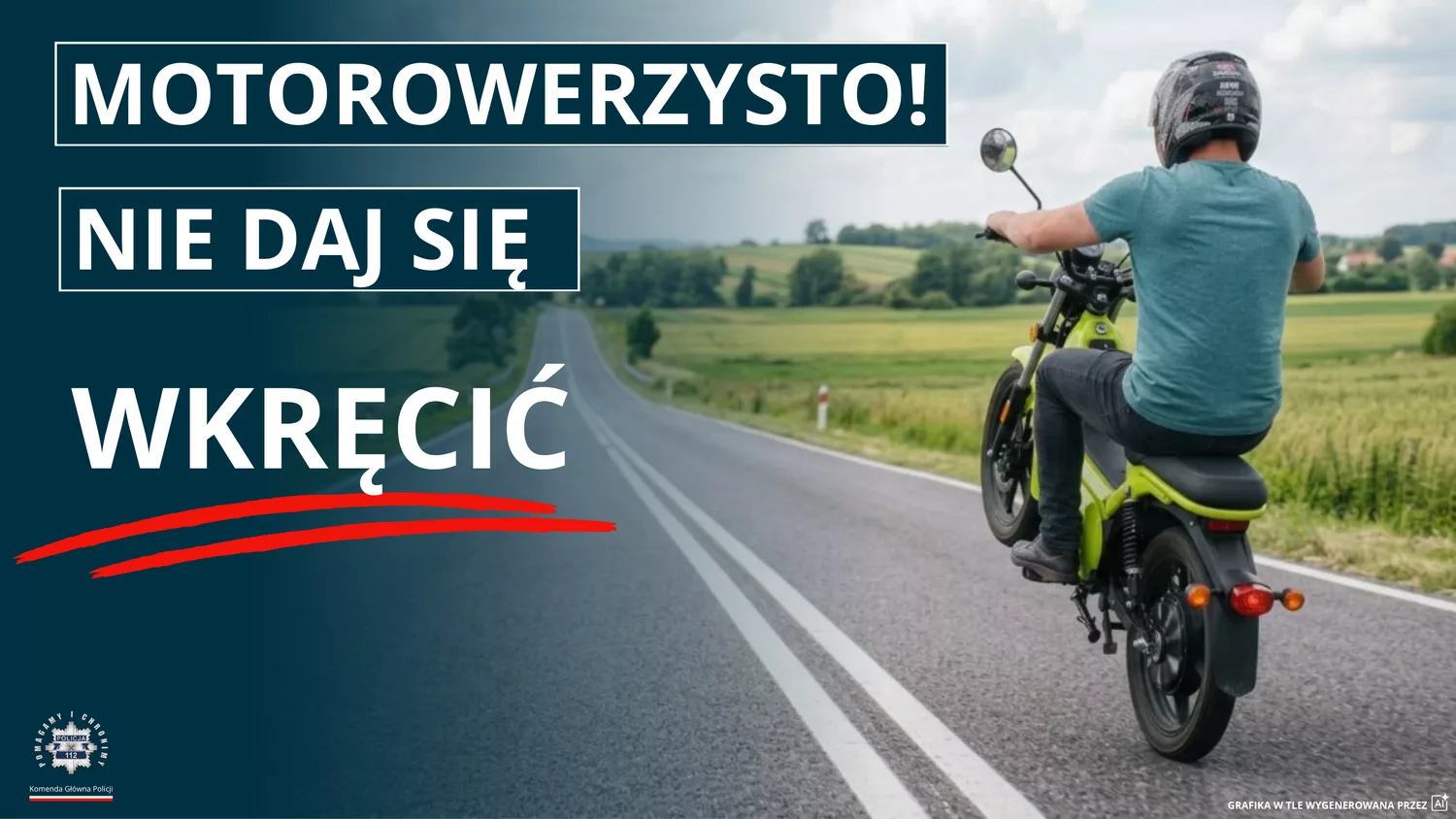 Motorowerzyści powodowali 43 proc. wypadków z ich udziałem. Najwięcej w dwóch grupach wiekowych