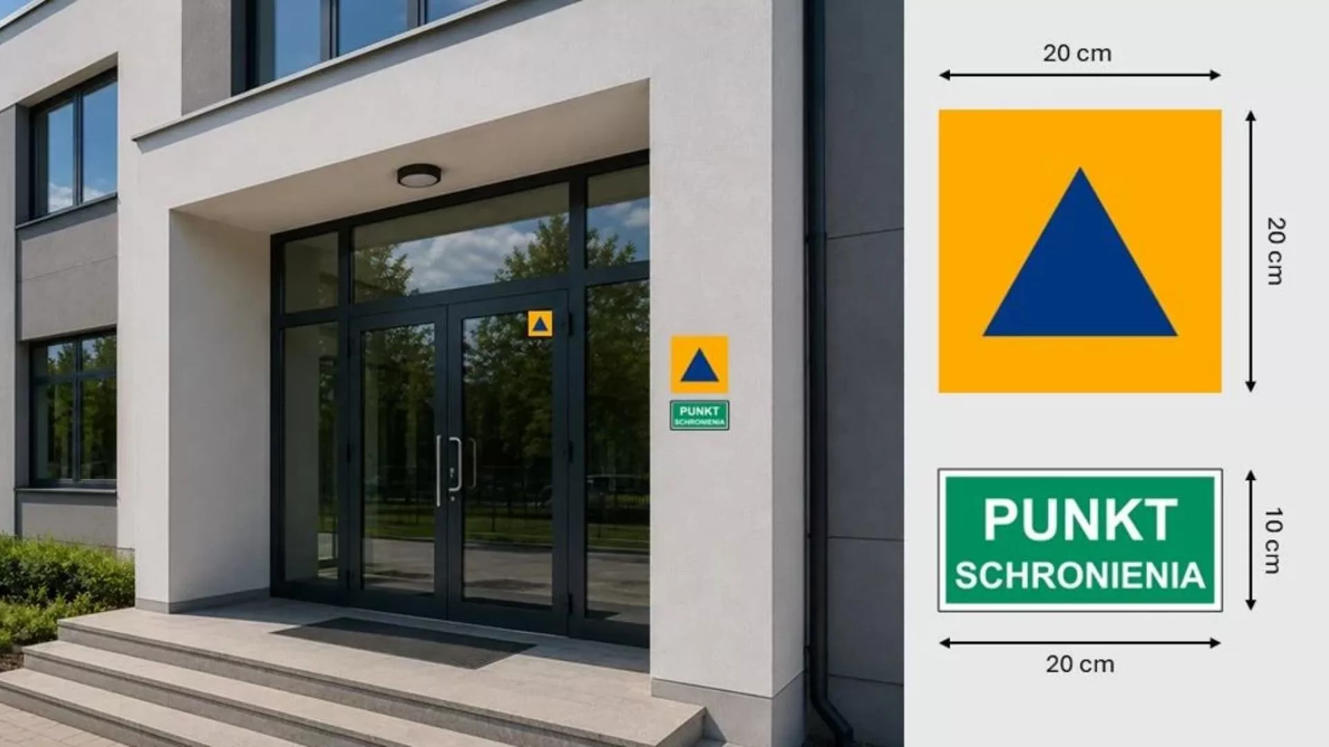 Tak będą oznaczane punkty schronienia w Polsce. MSWiA pokazało nowy znak