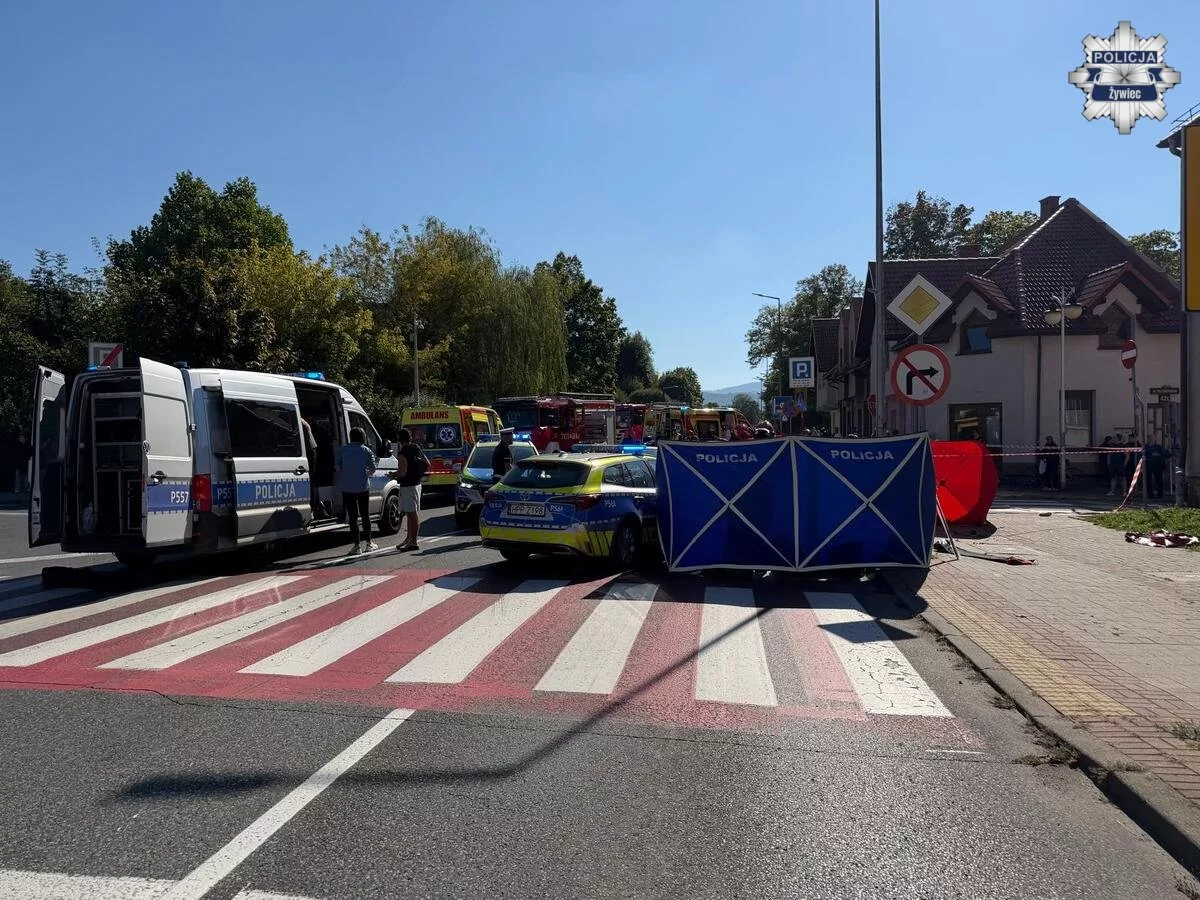 Tragiczny wypadek w Żywcu. Nie żyje 64-letnia piesza